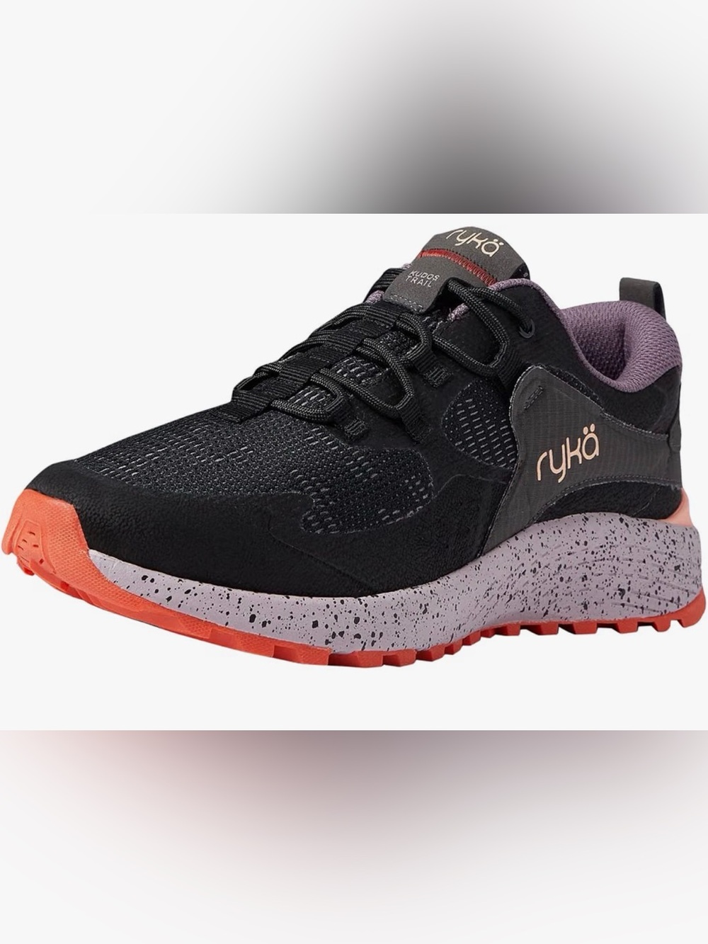 Ryka Black and Coral Trail Running/Hiking Sneaker Kudos Trail size 6